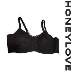 Honeylove CrossOver Wireless Bra NWOT Black 2X